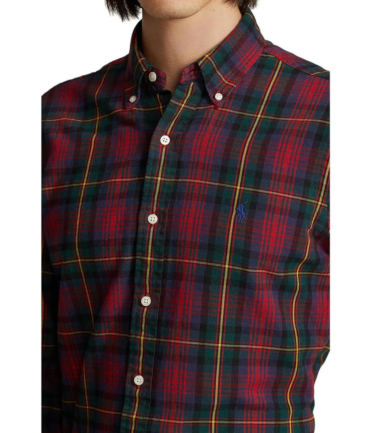 Classic Fit Plaid Oxford Shirt