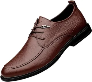 Classic Men's Leather Dress Shoes Lightweight All-Day Comfort Oxfords Shoes Modern Wedding Office Work Derby Shoes for Men