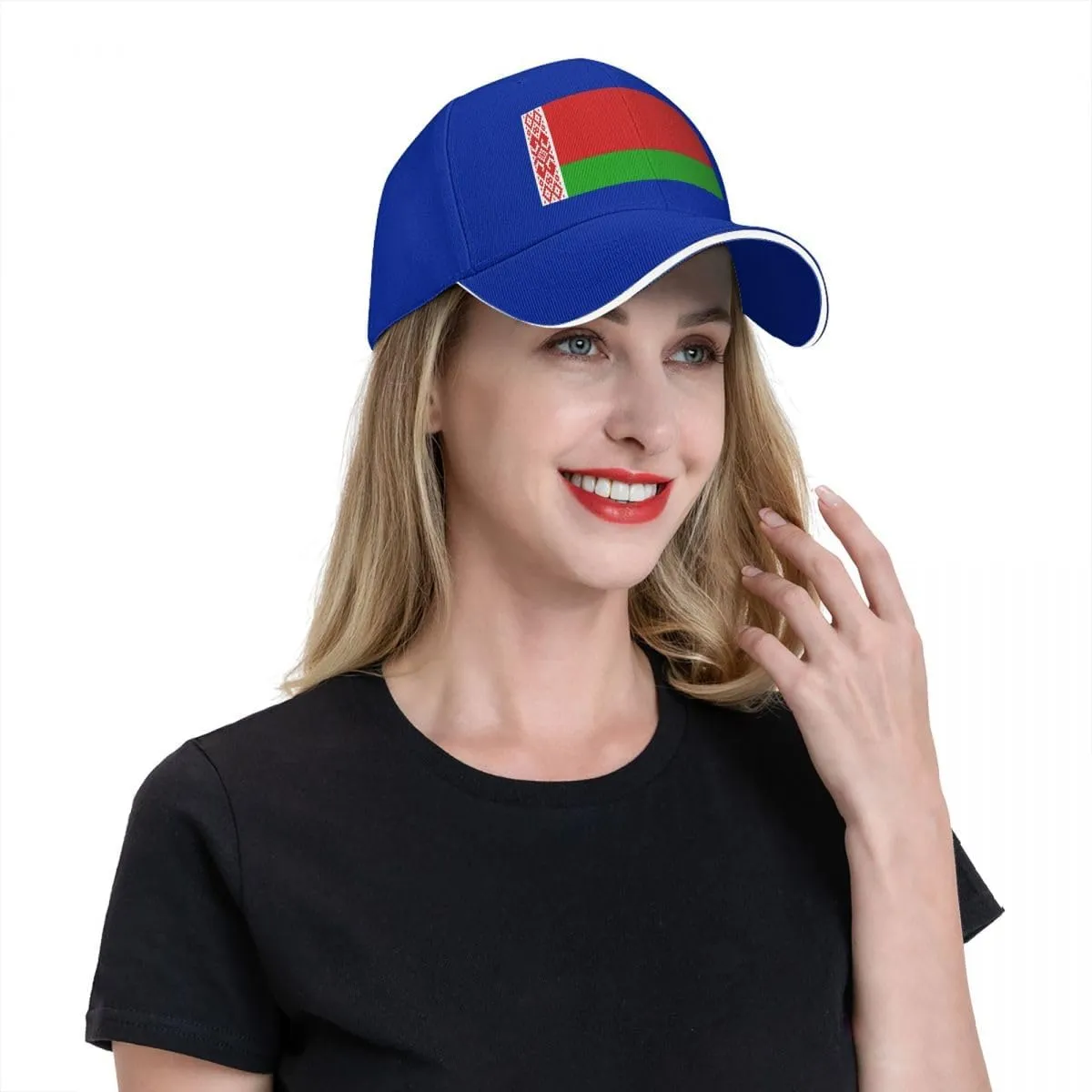 Classic Sandwich Baseball Cap-Belarus Flag Adjustable Unisex Sports Hat for Running Outdoor Four Seasons Comfortable