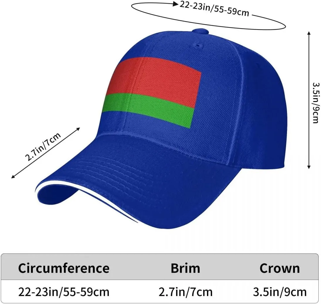 Classic Sandwich Baseball Cap-Belarus Flag Adjustable Unisex Sports Hat for Running Outdoor Four Seasons Comfortable