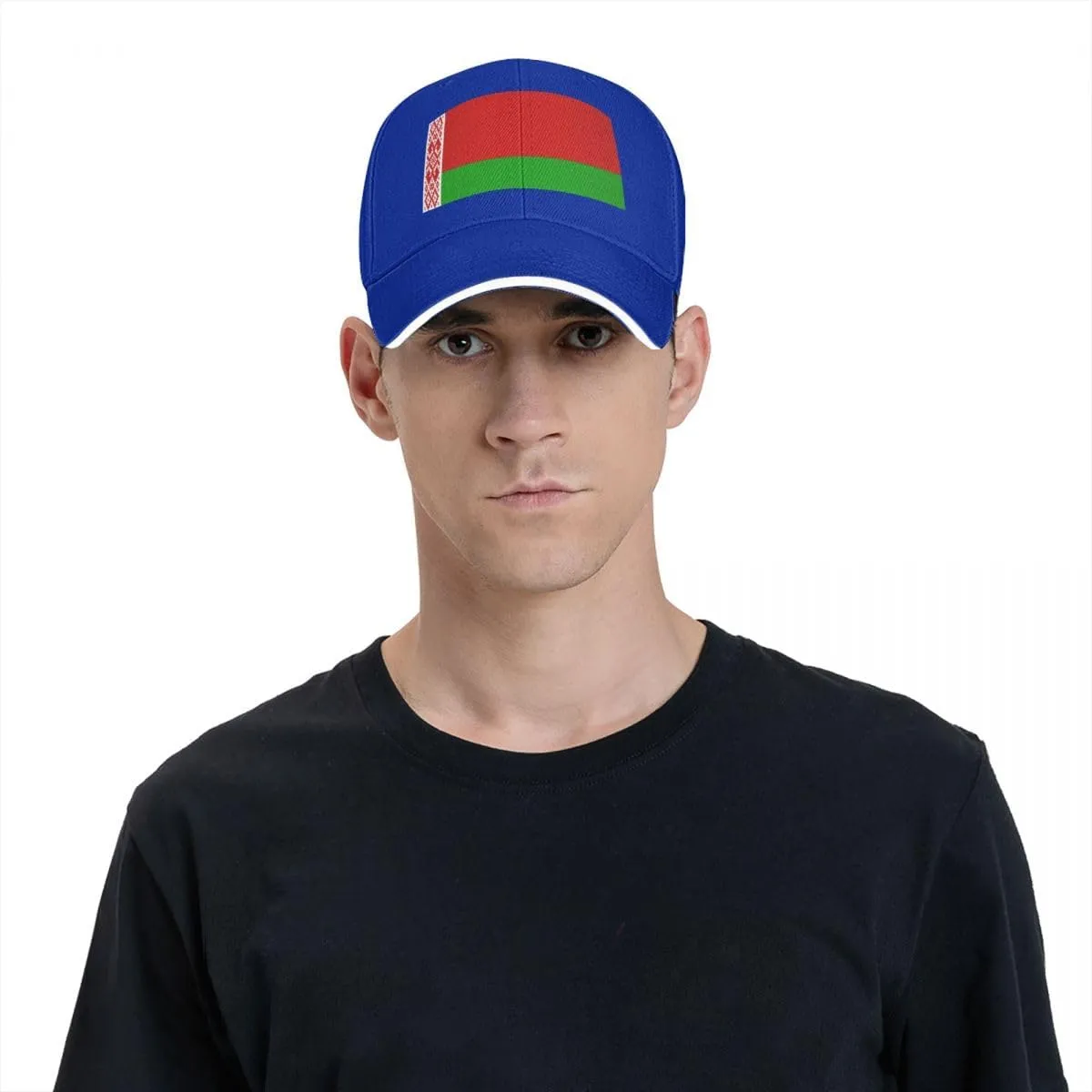 Classic Sandwich Baseball Cap-Belarus Flag Adjustable Unisex Sports Hat for Running Outdoor Four Seasons Comfortable