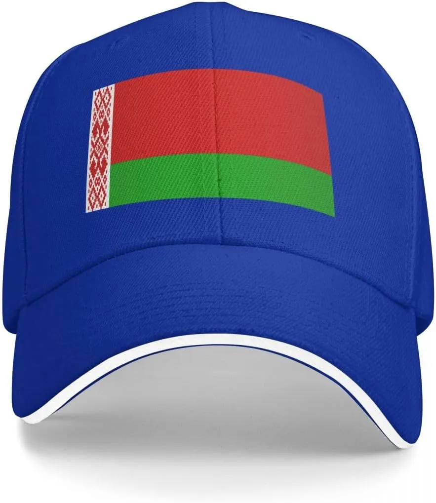 Classic Sandwich Baseball Cap-Belarus Flag Adjustable Unisex Sports Hat for Running Outdoor Four Seasons Comfortable