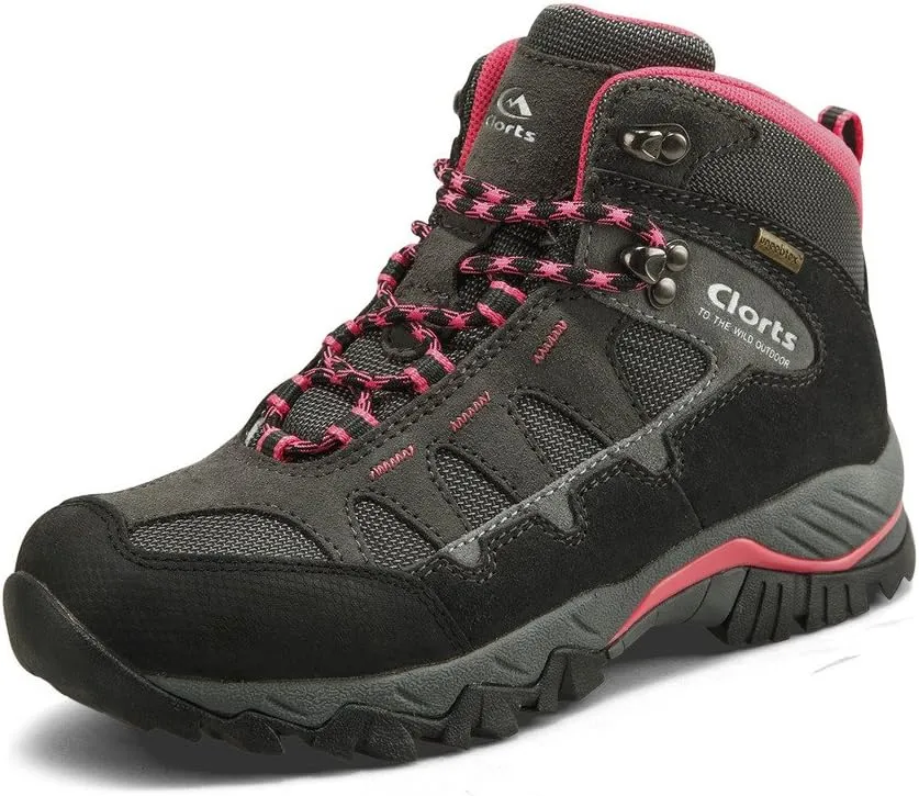 Clorts Women's Hiker Waterproof Lightweight Hiking Camping Boot Outdoor High-Traction Grip Backpacking Shoe