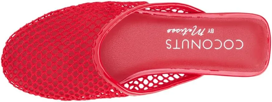 Coconuts by Matisse Womens Brooklyn Mules Flats Casual - Red