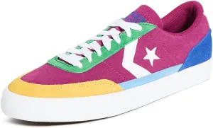 Converse Men's Net Star Classic Suede Oxford Sneakers, Rose Maroon/Amarillo/Rush Blue, 8 Medium US