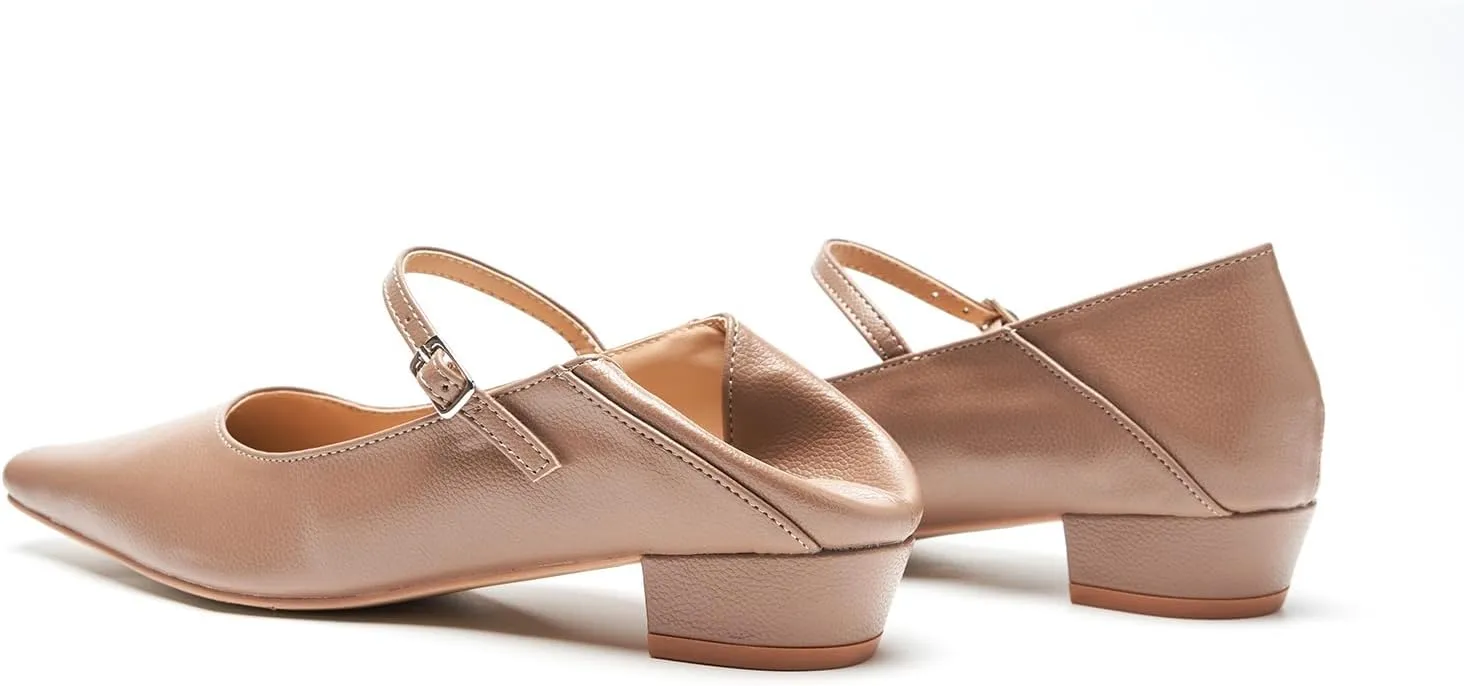 C.Paravano Convertible Mary Jane Shoes for Women - Fold Down Heel Shoes Low Mules Two-Way Adjustable Backless Loafers