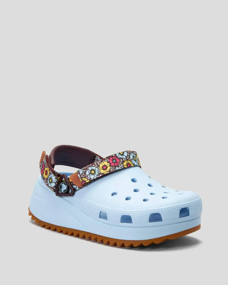 Crocs Hiker Retro Floral Clog Blue Calcite