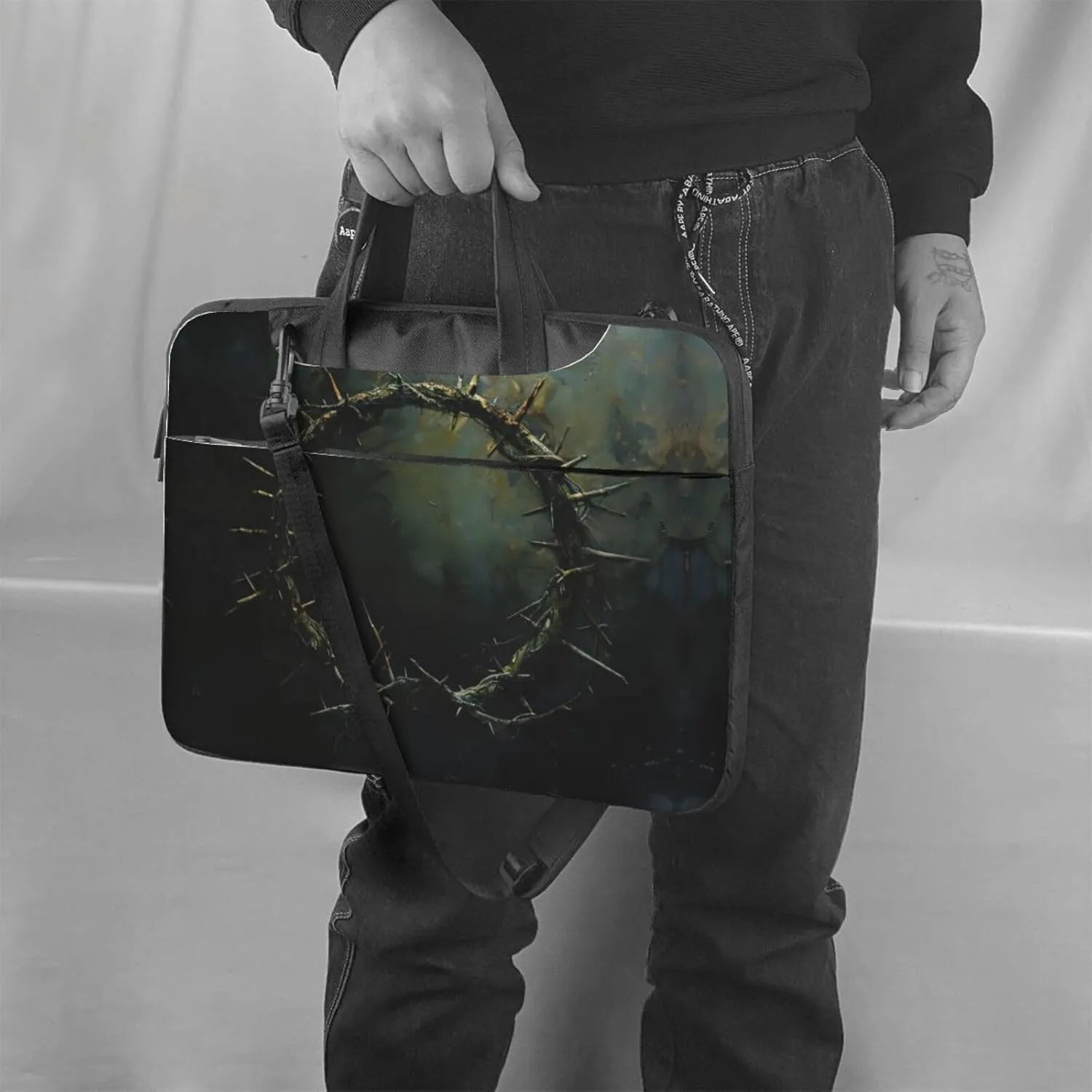Crown of thorns Print Work Casual Office Laptop Shoulder Messenger Bag 13 inch 14 inch 15.6 inch