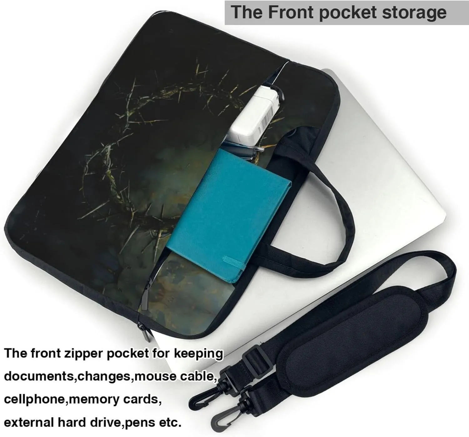 Crown of thorns Print Work Casual Office Laptop Shoulder Messenger Bag 13 inch 14 inch 15.6 inch