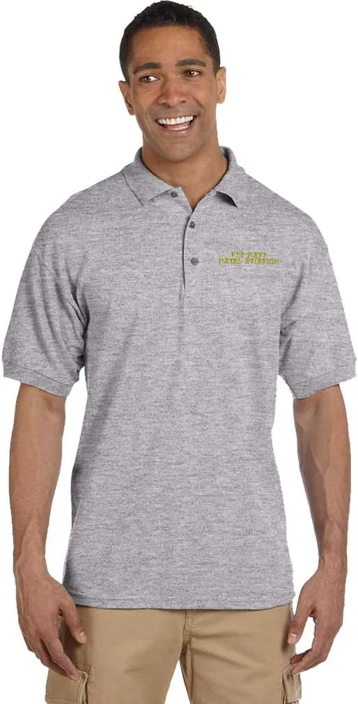 Custom Polo Shirts for Men Fly Navy Naval Aviation Embroidery Cotton