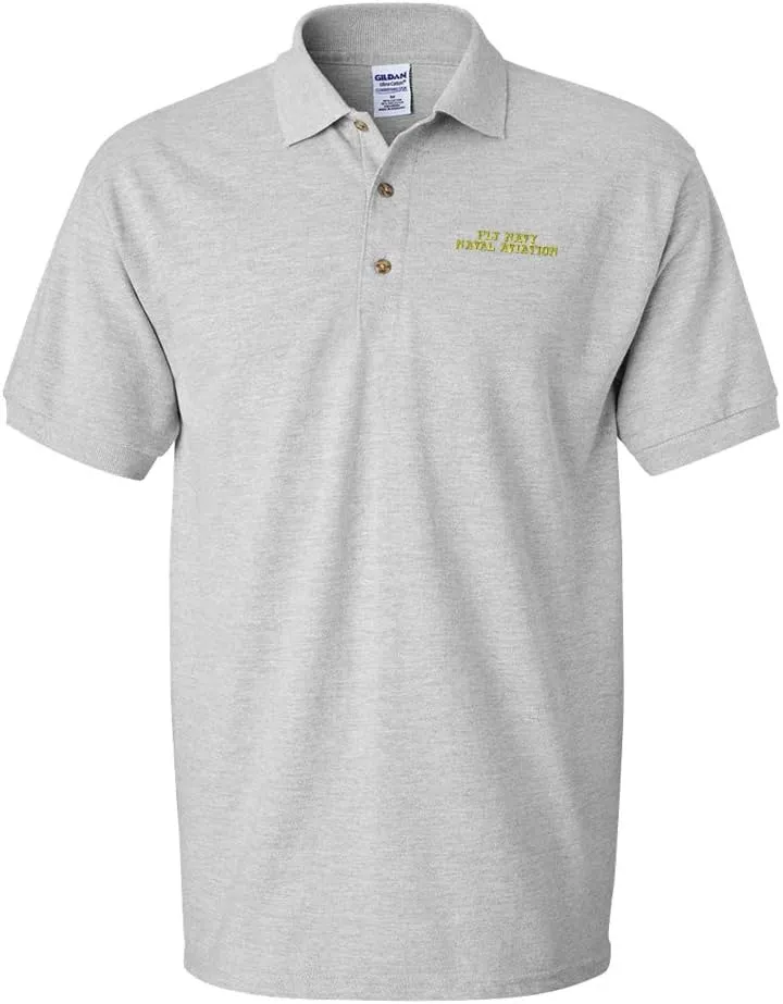 Custom Polo Shirts for Men Fly Navy Naval Aviation Embroidery Cotton