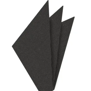 Dark Charcoal Gray Oxford Silk Pocket Square #FFOXP-17