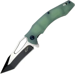Eafengrow EF915 Folding Knife D2 Steel Blade with Black-Oxide Coating, G10 Handle with Ball Bearing Safe Open Flipper Knife,Locking Liner and Pocketclip for Camping Work (Jade)