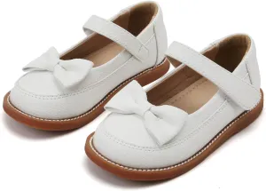 ESTINE Toddler Kids Bow School Uniform Oxford-Little Girls Flower Dress Party Shoes