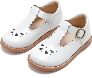 ESTINE Toddler Kids Bow School Uniform Oxford-Little Girls Flower Dress Party Shoes