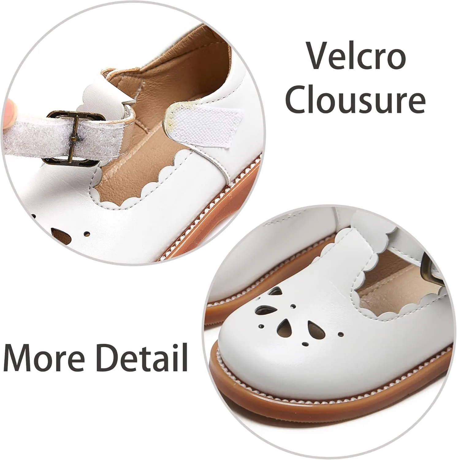 ESTINE Toddler Kids Bow School Uniform Oxford-Little Girls Flower Dress Party Shoes