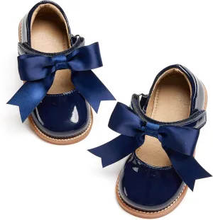 ESTINE Toddler Kids Bow School Uniform Oxford-Little Girls Flower Dress Party Shoes