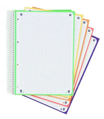 EUROPEANBOOK 5 TAPA EXTRADURA A4  120H.5X5 COLORES VIVOS 50% HOJAS GRATIS