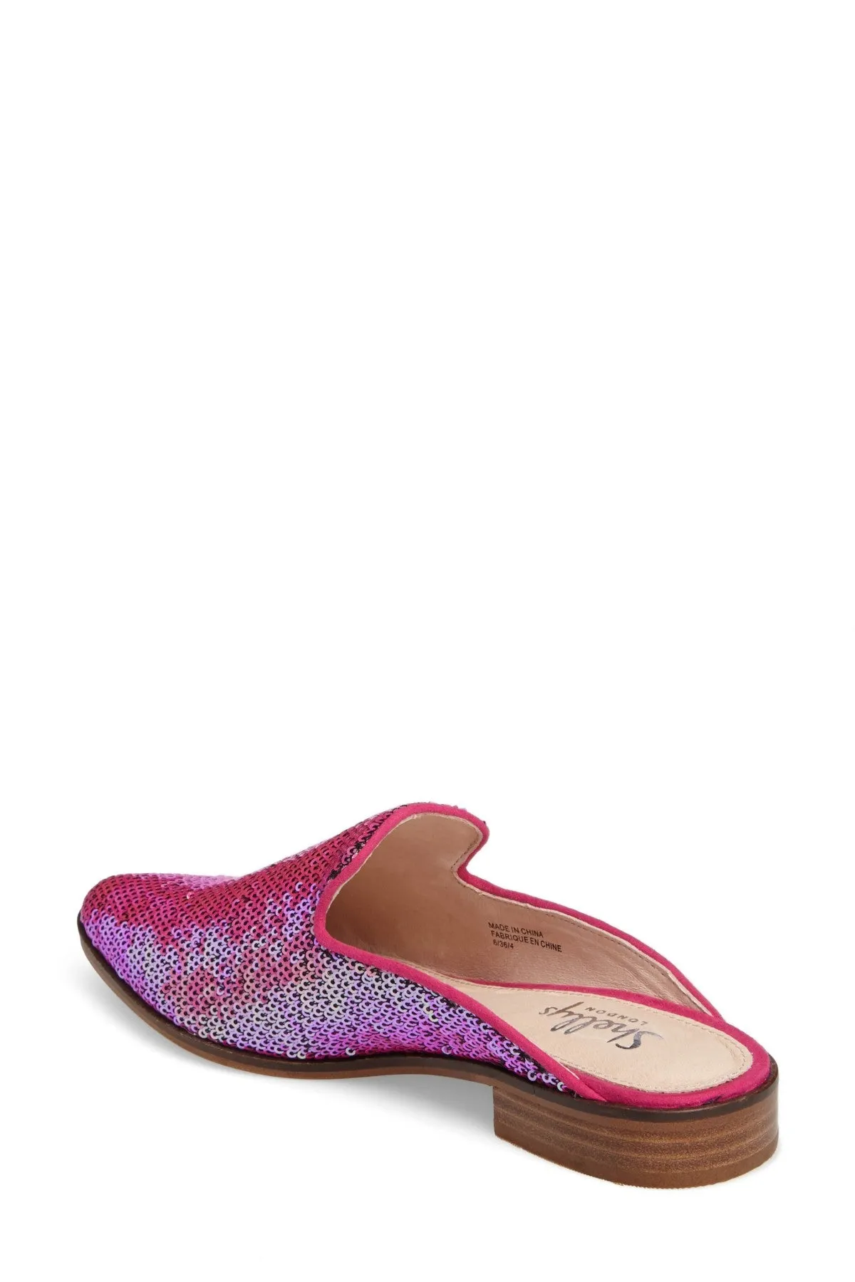 Fashion Pink Pointed Toe Shellys Shoes High-trust Flat Mules London Neon Artistic Cantara Slides