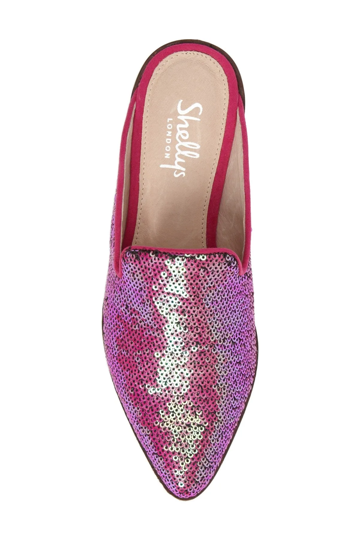 Fashion Pink Pointed Toe Shellys Shoes High-trust Flat Mules London Neon Artistic Cantara Slides