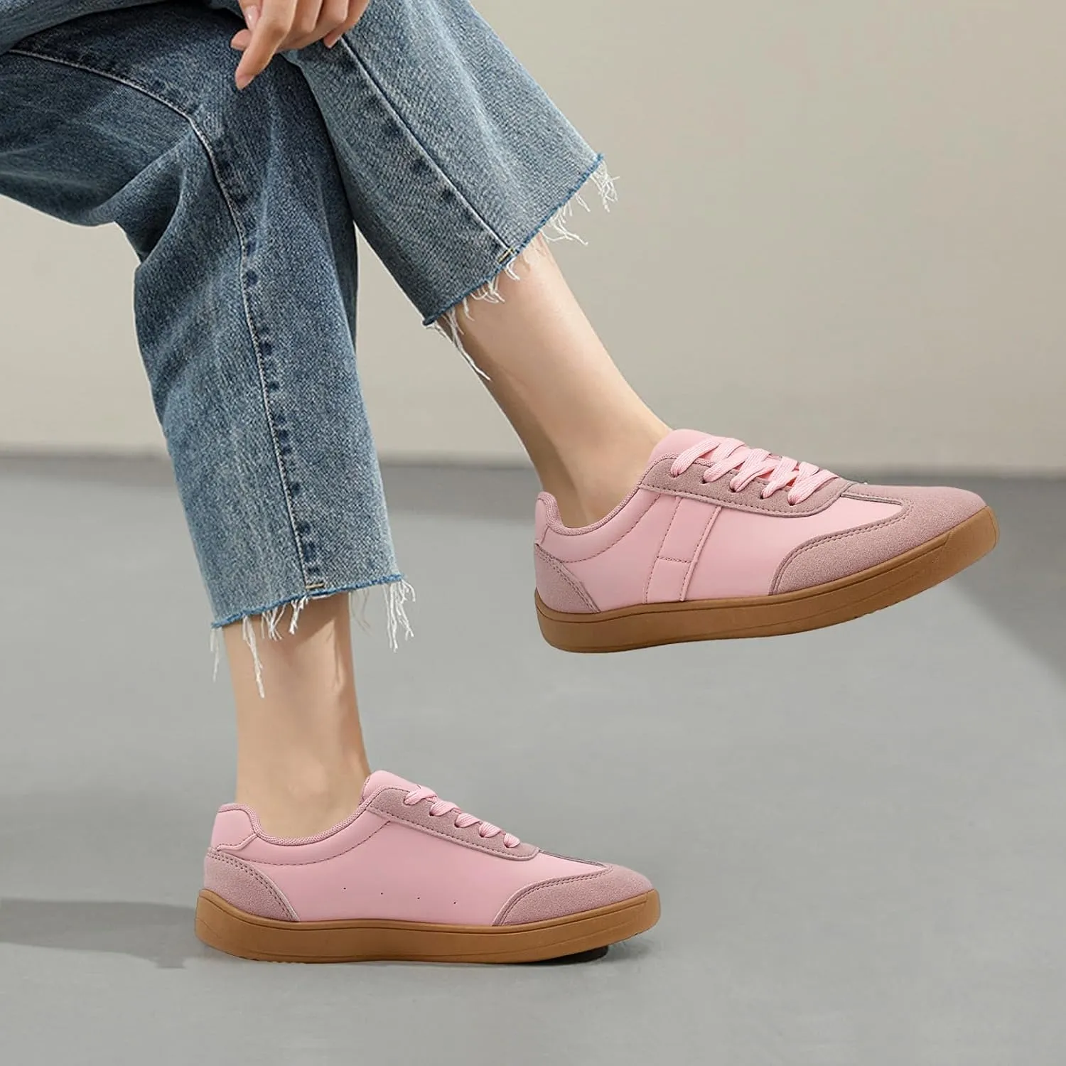 Fashion Sneakers for Women Men, Classic Casual Retro Trainer Shoes Low-Top Comfortable Breathable Walking Flat Tennis Shoes