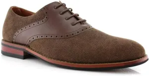 Ferro Aldo Classic Men's Classic Formal Oxford Round Toe Dress Shoes