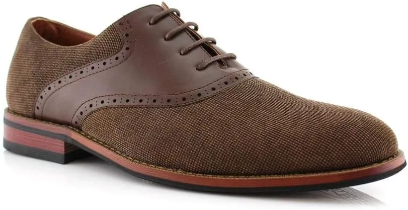 Ferro Aldo Classic Men's Classic Formal Oxford Round Toe Dress Shoes