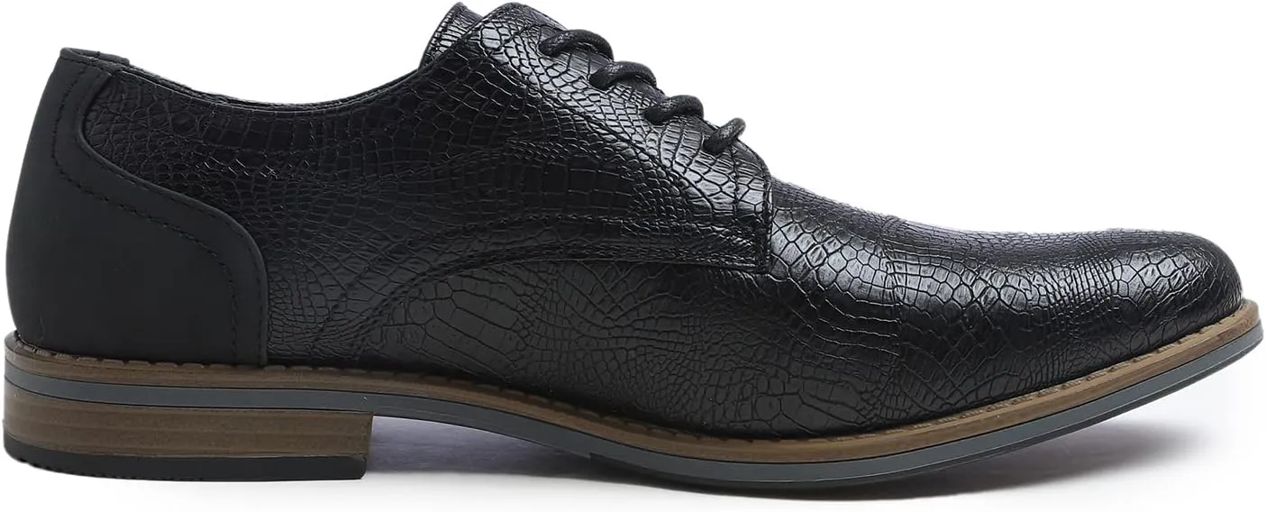 FEVERSOLE Men's Classic Dress Oxford Vegan Leather Casual Derby Shoes