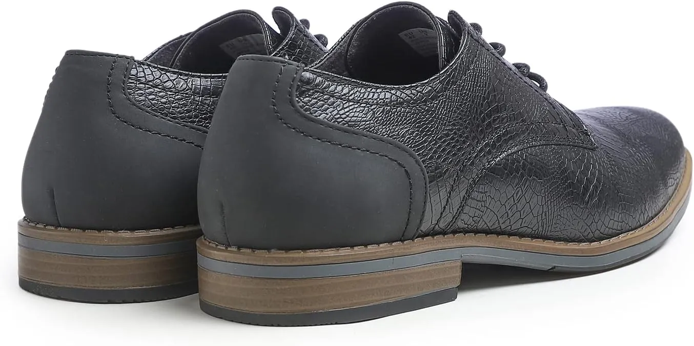 FEVERSOLE Men's Classic Dress Oxford Vegan Leather Casual Derby Shoes