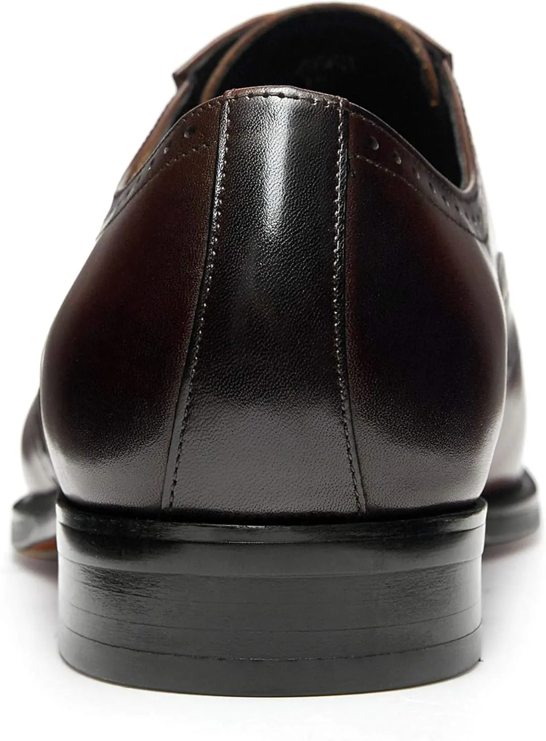 FRASOICUS Men’s Dress Shoes with Genuine Leather in Classic Brogue Elastic Band Oxford Formal