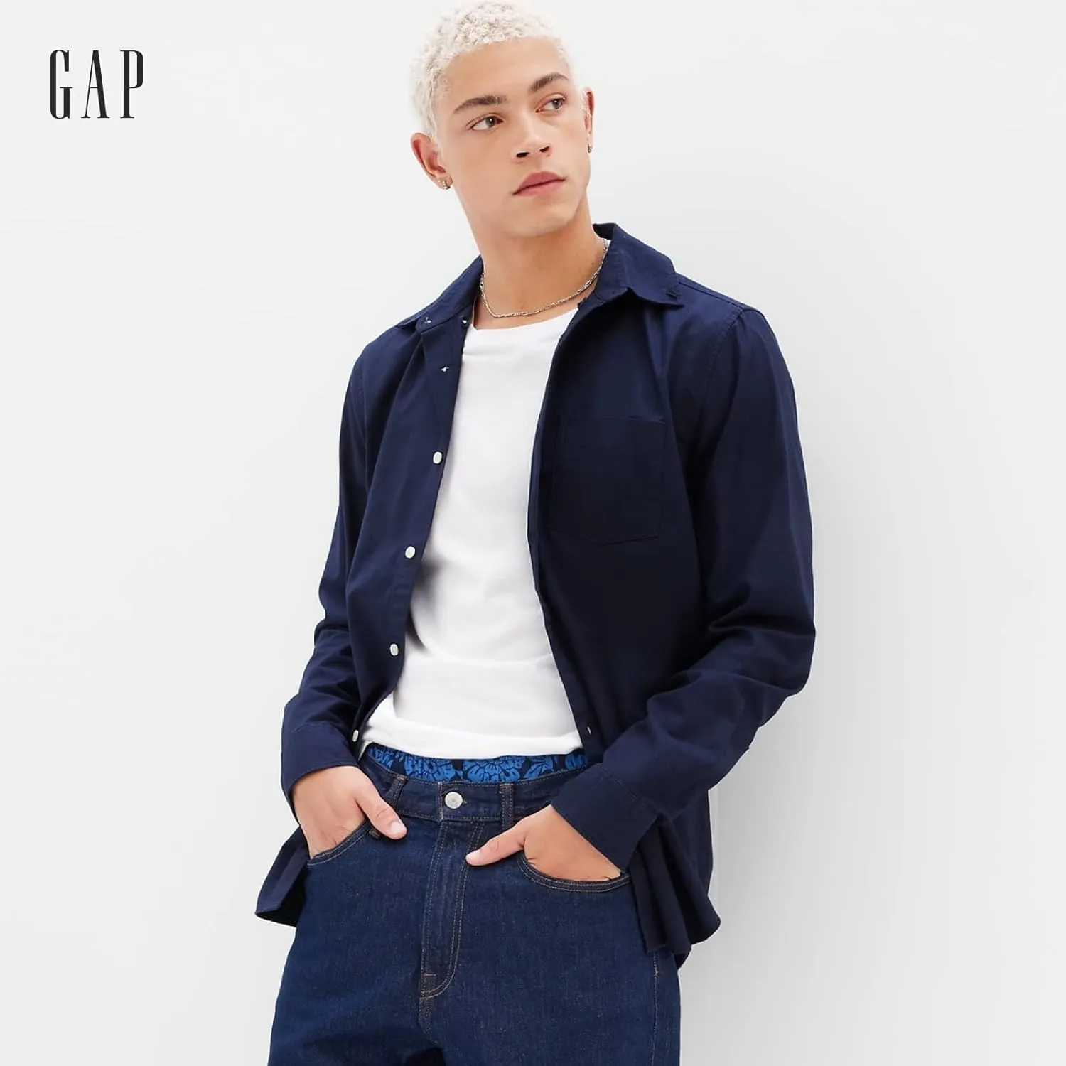 GAP Men's Long Sleeve Oxford Button Down Shirt
