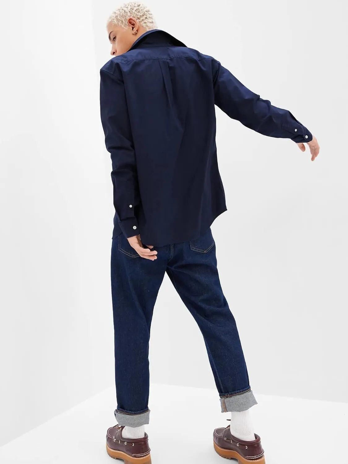 GAP Men's Long Sleeve Oxford Button Down Shirt