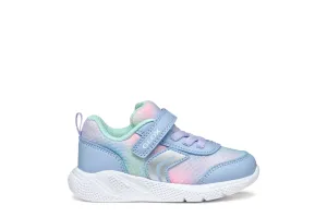 Geox Sprintye Girls Sky Blue Multicolour Trainer