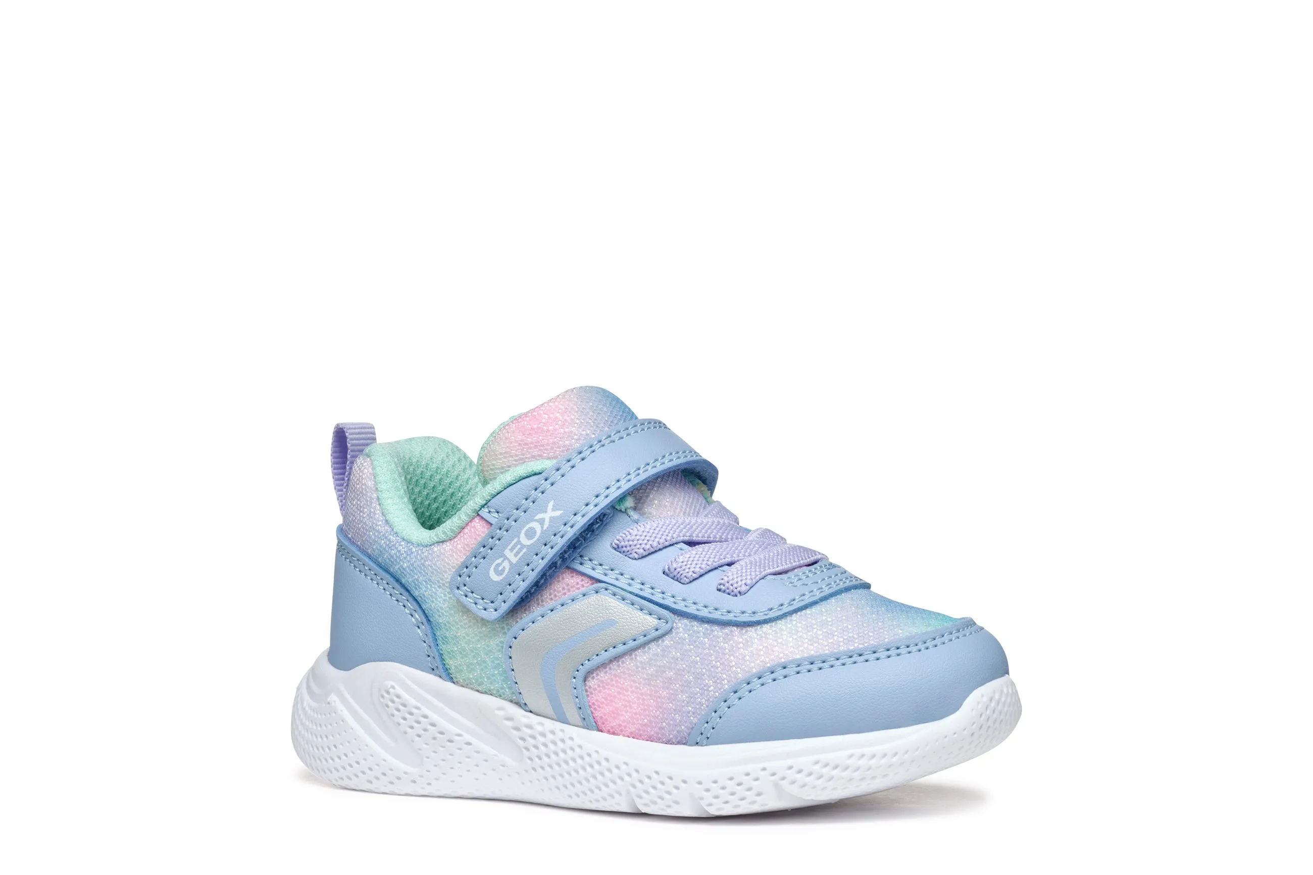 Geox Sprintye Girls Sky Blue Multicolour Trainer