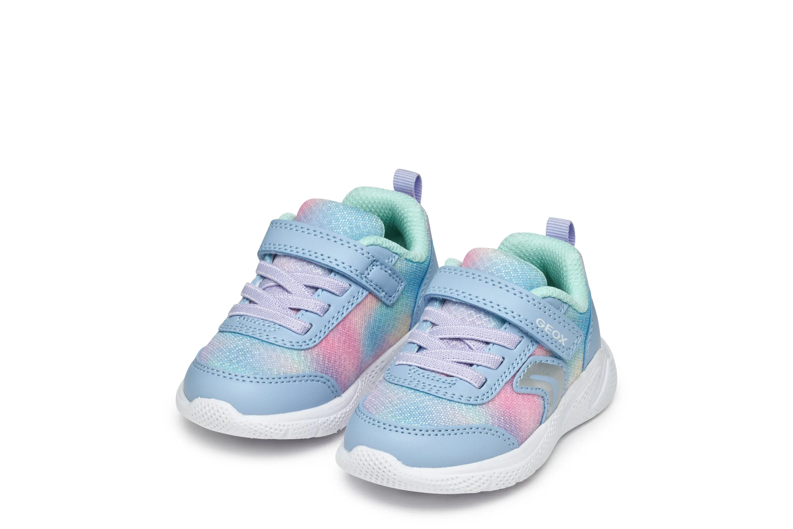 Geox Sprintye Girls Sky Blue Multicolour Trainer