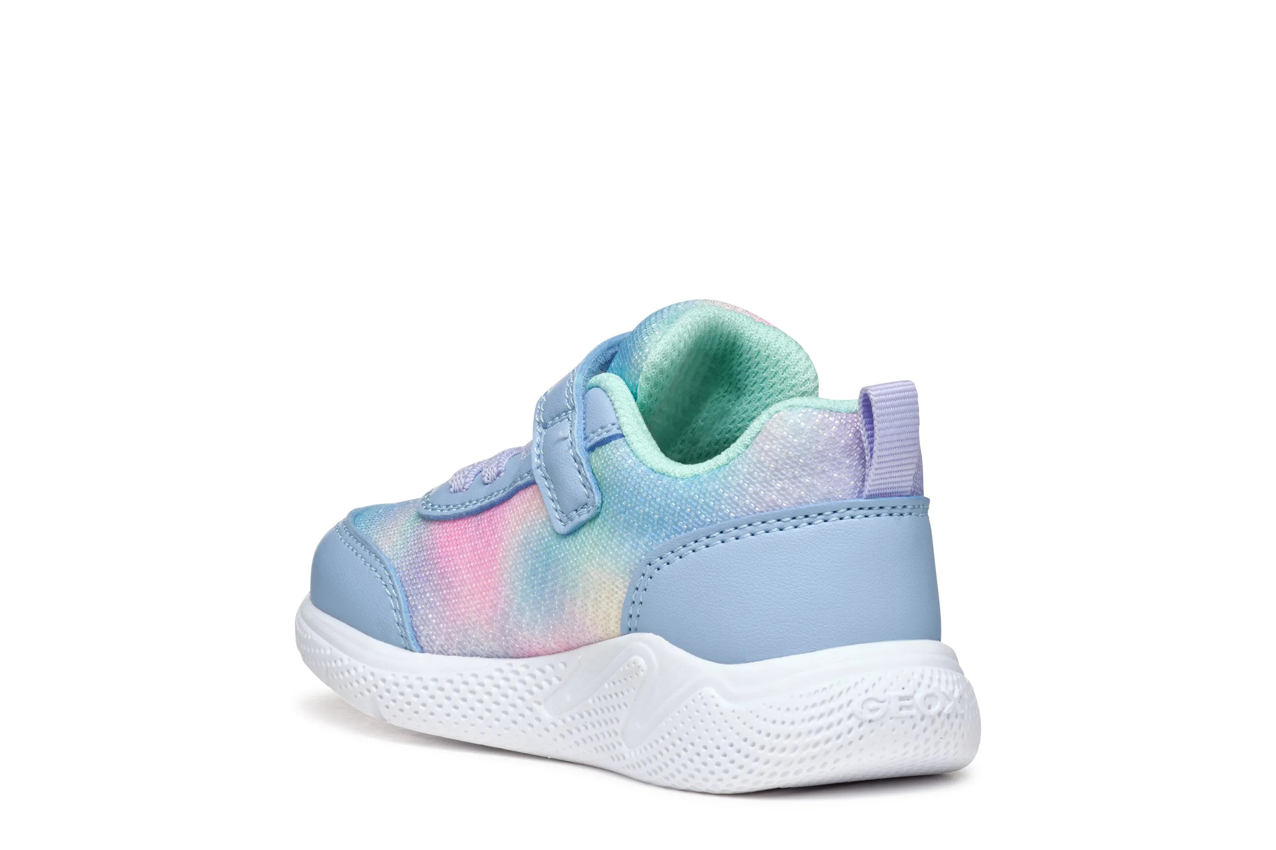 Geox Sprintye Girls Sky Blue Multicolour Trainer