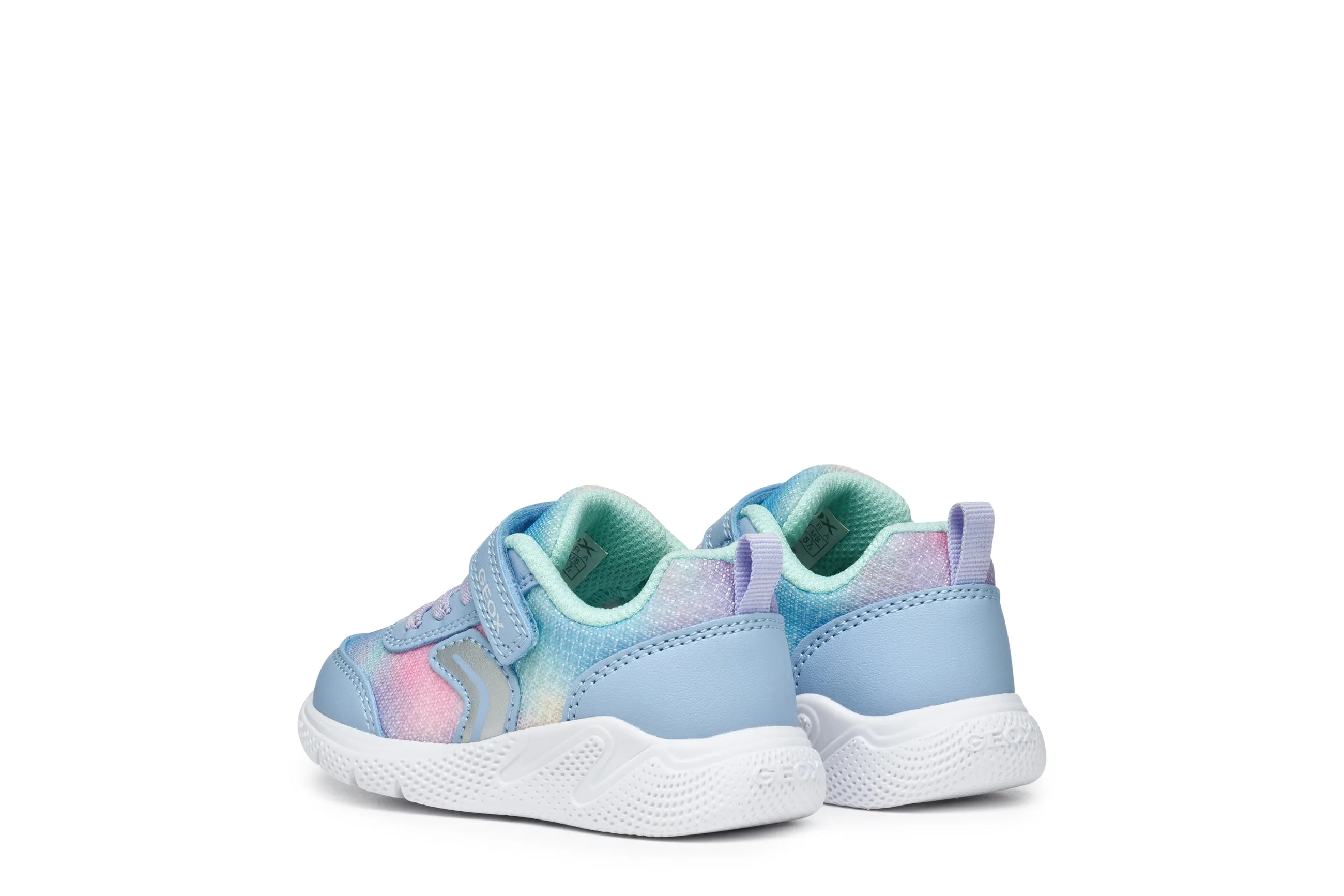 Geox Sprintye Girls Sky Blue Multicolour Trainer