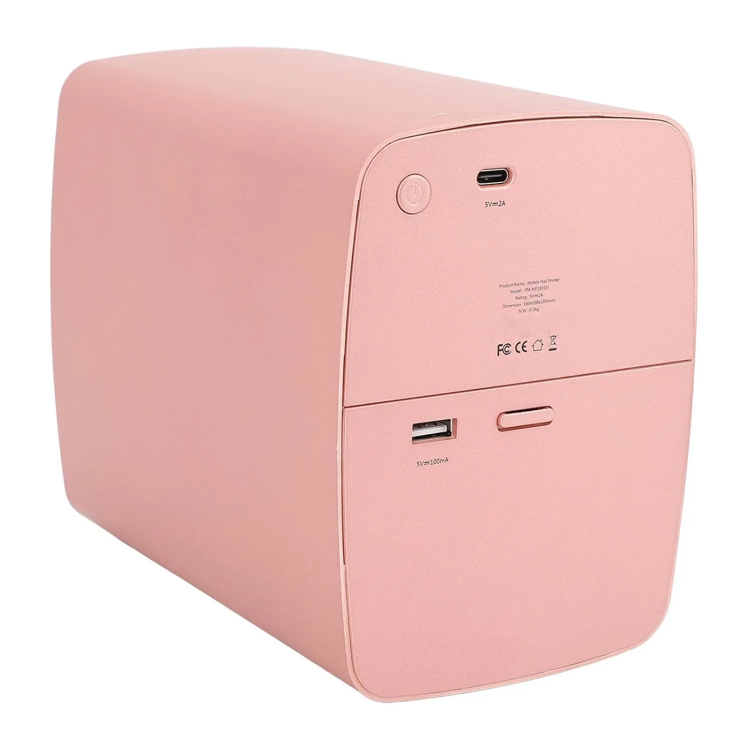 gernie Smart Nail Printer White Painting Machine Home Color Printer Unlimited for Mini for App Machine Manicure Machine Trainer Bath Linen Sets (Rose Gold)