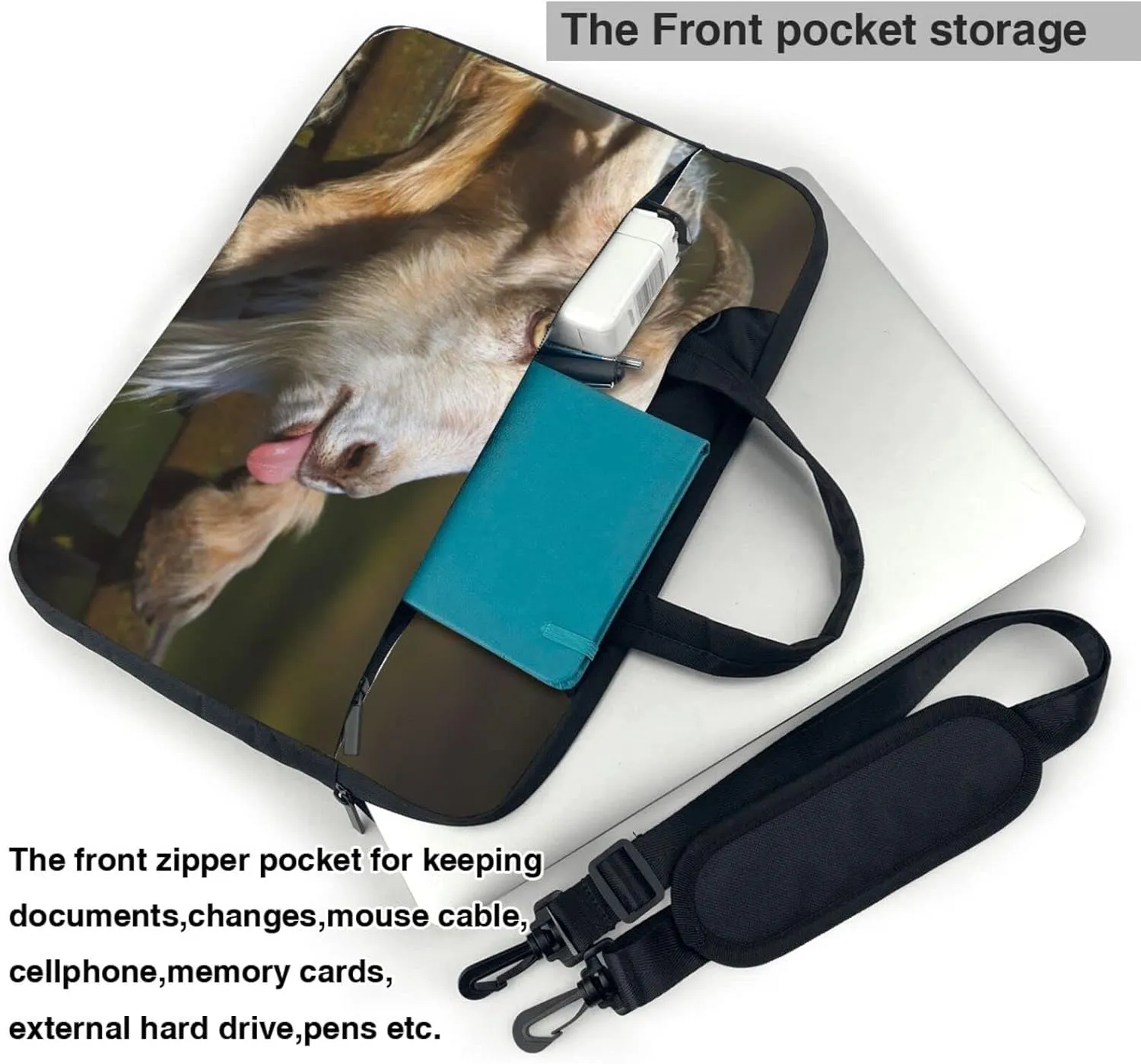 Goat Tongue Laptop Bag Lightweight Briefcase Bag Fashon Laptop Handbag Notebook Bag
