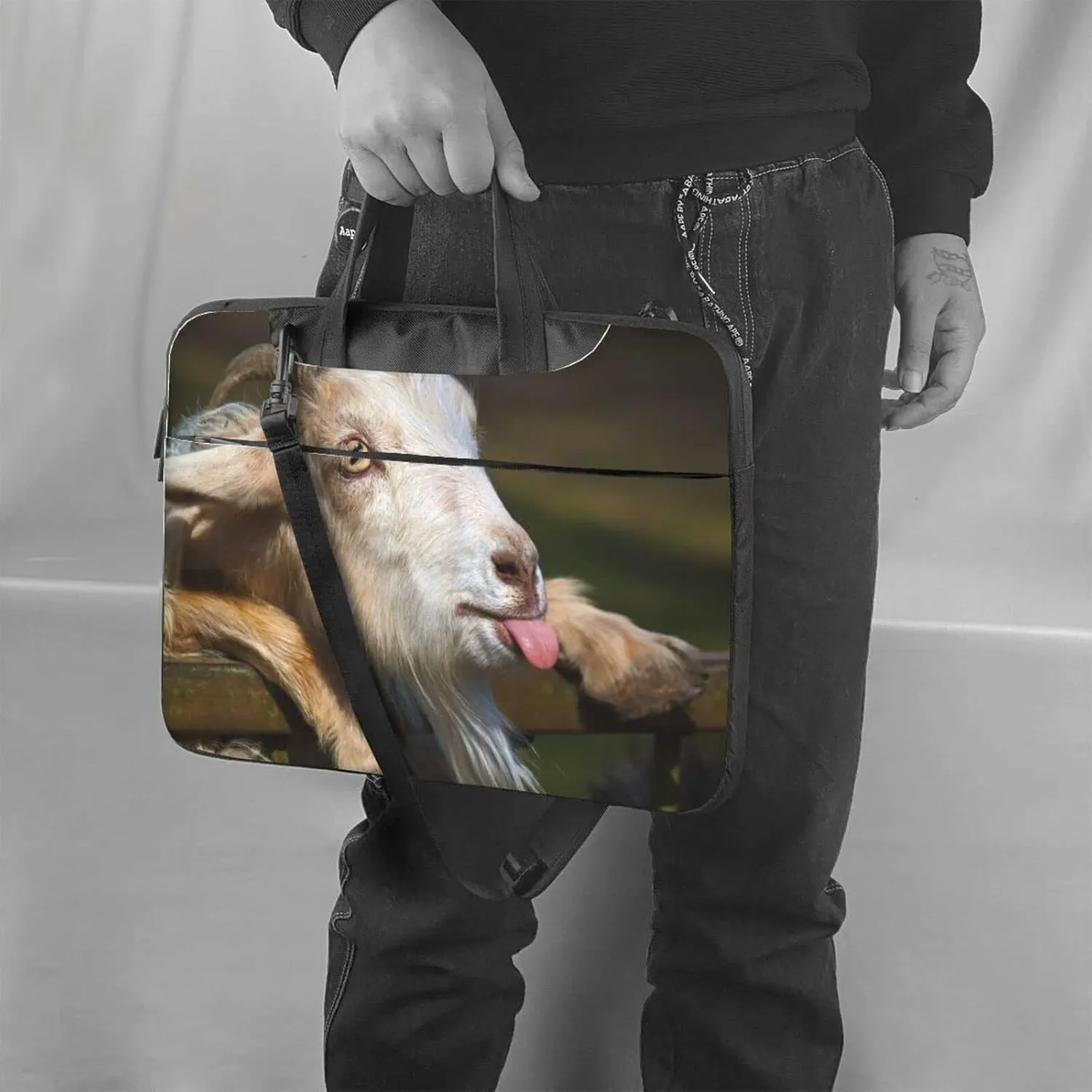 Goat Tongue Laptop Bag Lightweight Briefcase Bag Fashon Laptop Handbag Notebook Bag