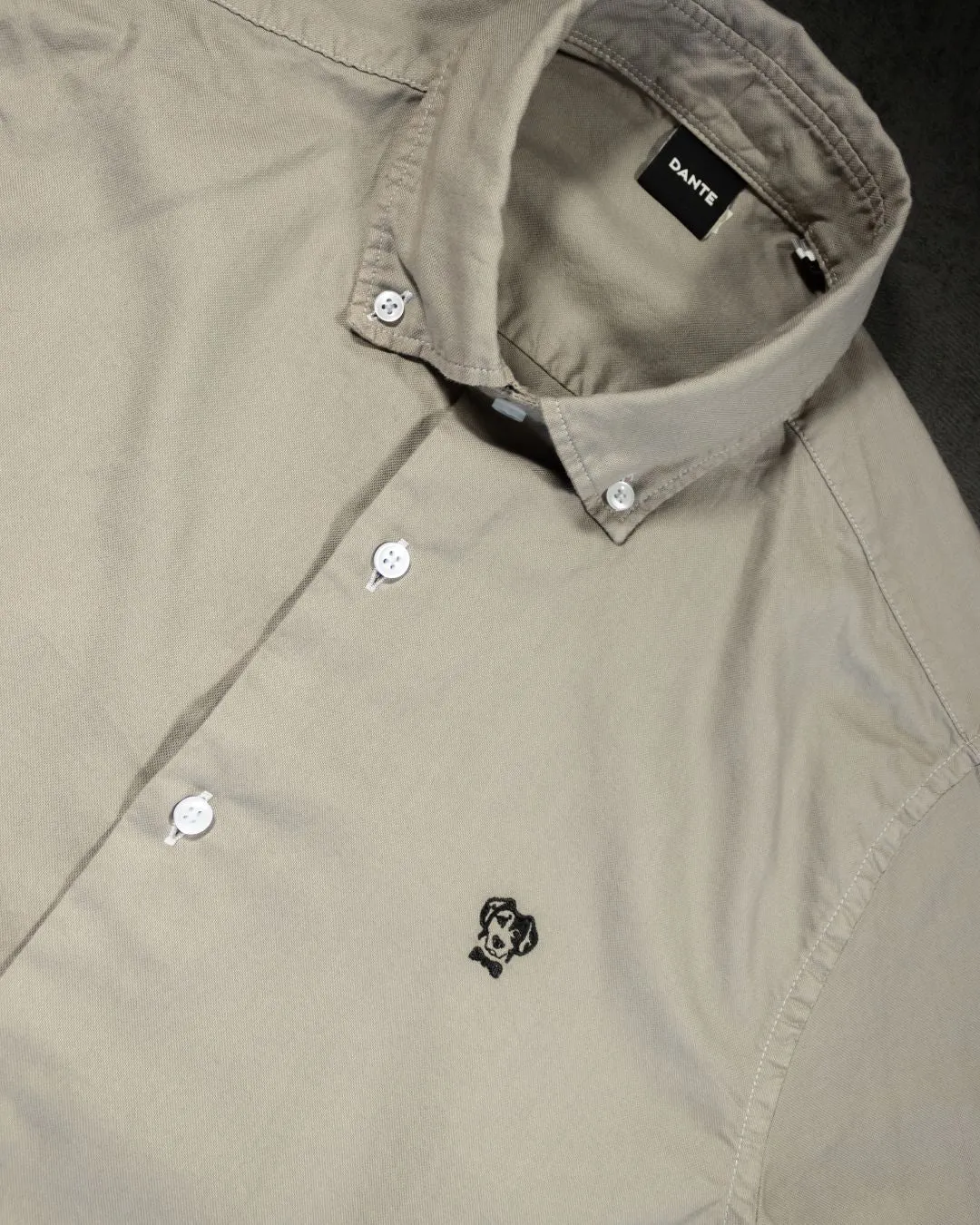 Gray Oxford Stain Resistant Shirt Regular Fit