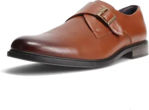 Gunnar and Troy Maverick Mens Dress Shoes Oxford | Single Monk Strap Dress Shoes for Men | Classic Wingtip Oxford Silhouette with Leather Uppers