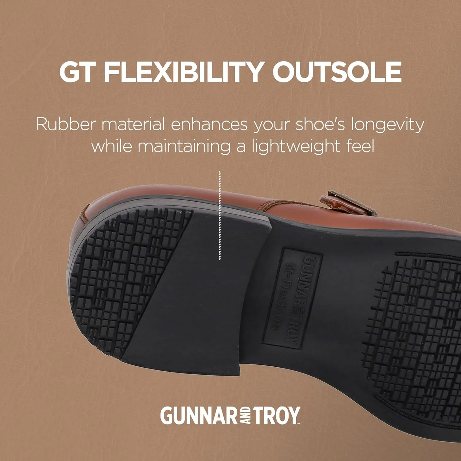 Gunnar and Troy Maverick Mens Dress Shoes Oxford | Single Monk Strap Dress Shoes for Men | Classic Wingtip Oxford Silhouette with Leather Uppers