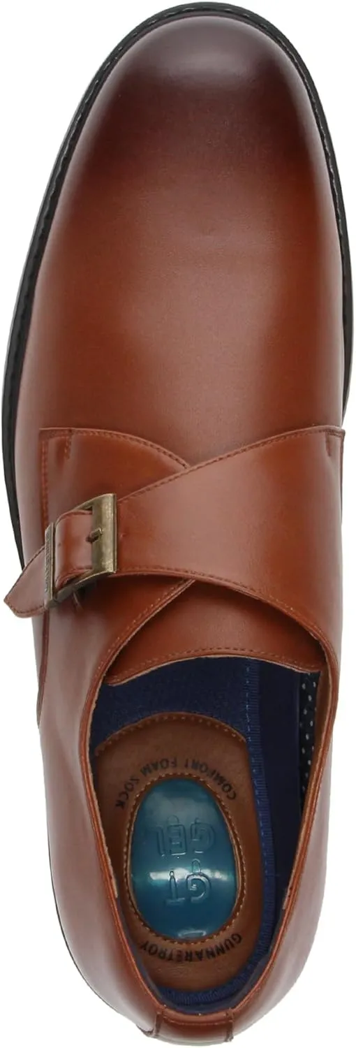 Gunnar and Troy Maverick Mens Dress Shoes Oxford | Single Monk Strap Dress Shoes for Men | Classic Wingtip Oxford Silhouette with Leather Uppers