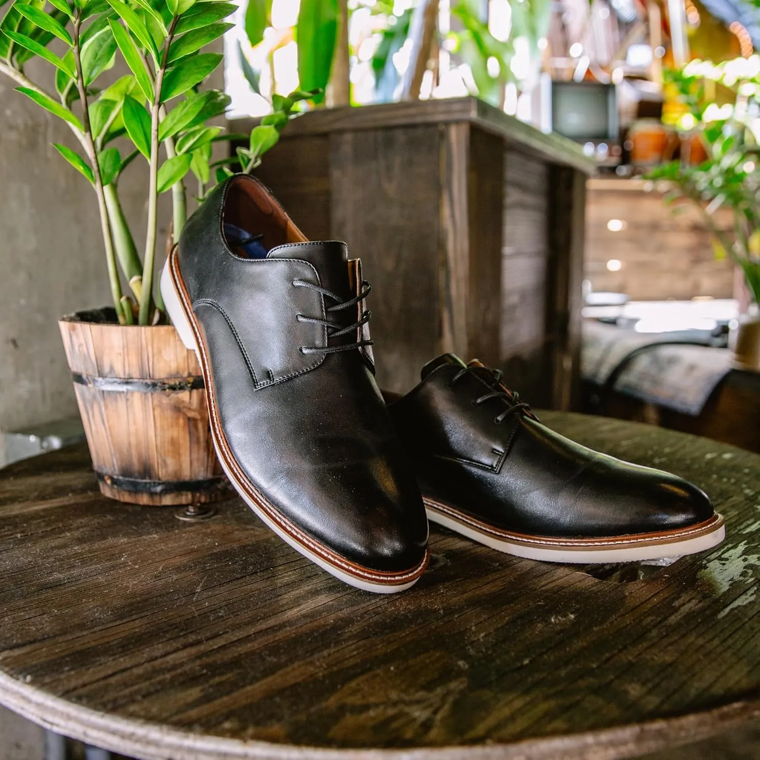 Gunnar and Troy Sentinel Soft Leather Mens Dress Shoes | Classic Lace-up Wingtip Oxford Shoes | Classic Modern Leather Shoes for Men