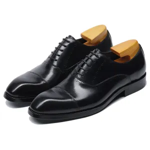 Handmade Full Grain Calf Leather Oxford Dress Shoes