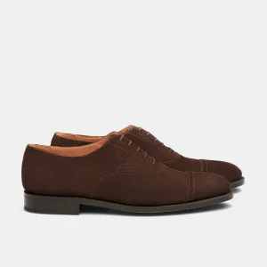 Harvey Captoe Oxford Chocolate Suede