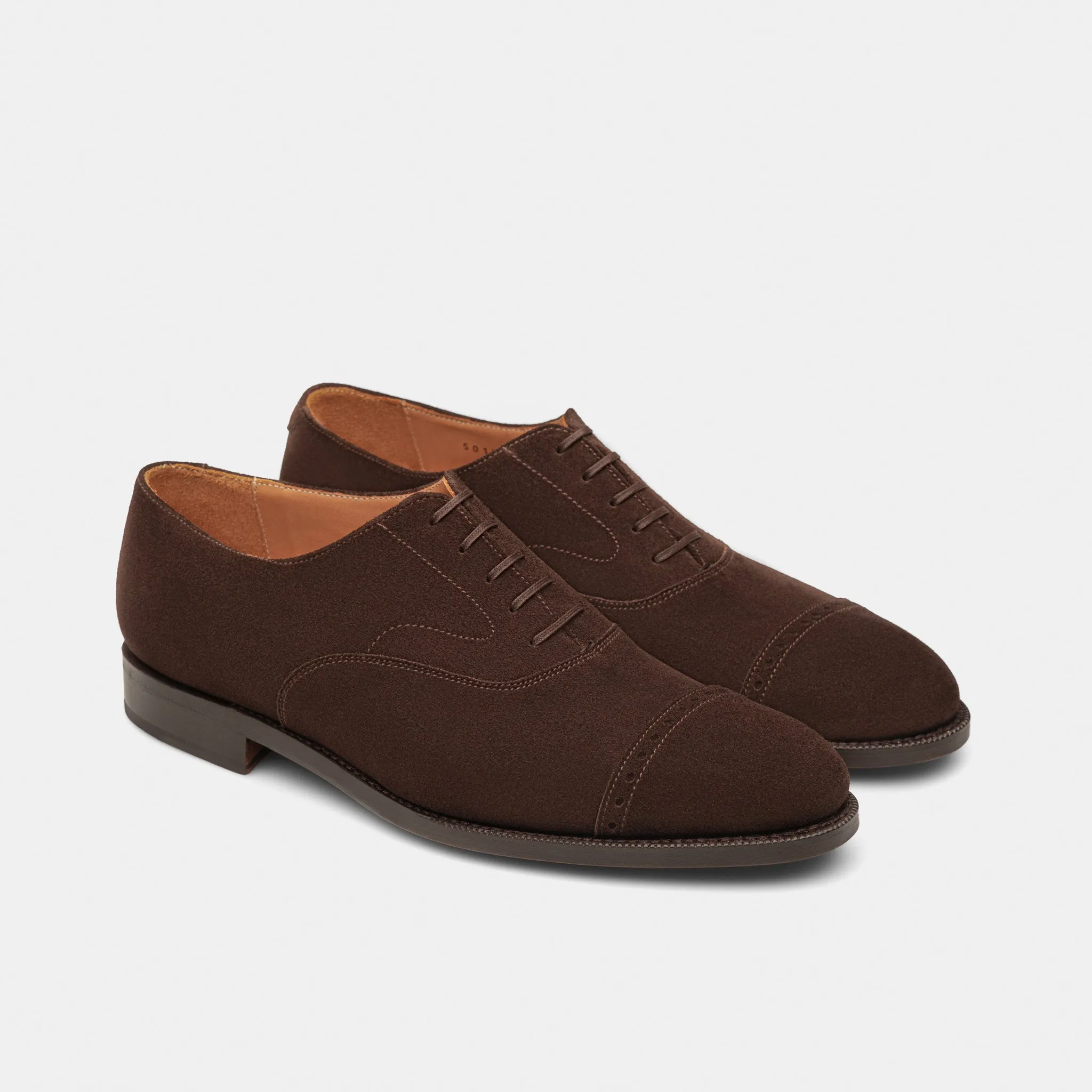Harvey Captoe Oxford Chocolate Suede