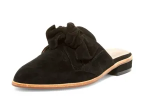 Hurry, limited slots Back Slides Cecelia Suede High-end design Mules Toe Amara York Pointed New Flats Black Open