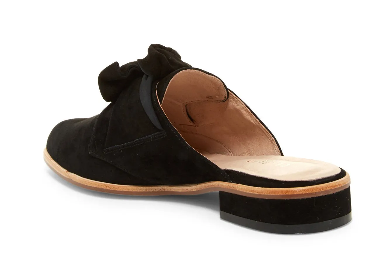 Hurry, limited slots Back Slides Cecelia Suede High-end design Mules Toe Amara York Pointed New Flats Black Open
